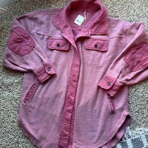 FREE PEOPLE pinkish purple shacket 
NEW WITH TAGS